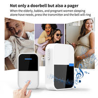 Sonnette sans fil à technologie cinétique auto-alimentée, sans batterie, étanche, signal Android, pour maison, hôtel, garage
