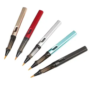 Lápis tipo pincel preto para ciência e tecnologia, caneta que não deixa cair o cabelo sem afiar, pode adicionar tinta, caneta bonita