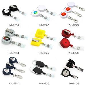 Retractable ID Card Badge Holder with Clip Round Office Name Reel for School & Medical Supplies - Product Image 2