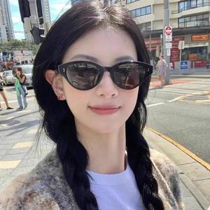 Edición coreana ojo de gato Anti luz azul espejo plano gafas de sol de moda PC múltiple blanco oro rojo transparente amarillo plata - Product Image 1