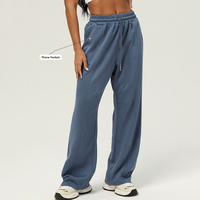 Pantalon de sport automne-hiver taille haute avec cordon de serrage, coupe large, pour fitness et yoga, effet push-up, jambe droite pour femme