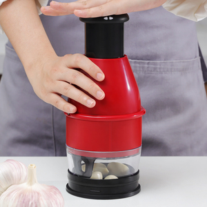 Hachoir à légumes manuel en acier inoxydable pour cuisine, presse-oignon et hachoir à ail - Product Image 1