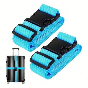 Custom High-Density Adjustable Universal <b>Luggage</b> <b>Straps</b> Sublimated Print Logo Travel Case Elastic - Product Image 1