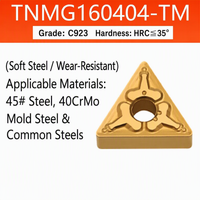 Plaquette en carbure TNMG160408, insert de tournage triangulaire à 60 degrés en carbure de tungstène pour la coupe de l'acier inoxydable sur tour CNC