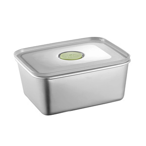 Stainless Steel Food Storage <b>Container</b> Square With Airtight Lid For Refrigerator And Travel Use - Product Image 5