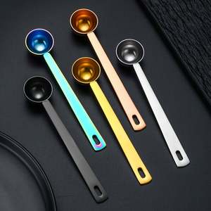 Argent Or Acier Inoxydable 18/8 Cuillères <span class=keywords><strong>À</strong></span> Mesurer <span class=keywords><strong>Cuillère</strong></span> <span class=keywords><strong>À</strong></span> Café <span class=keywords><strong>À</strong></span> Long Manche 5ml <span class=keywords><strong>à</strong></span> 30ml Échelle Scoop Café Poudre Outils De Cuisson - Product Image 5