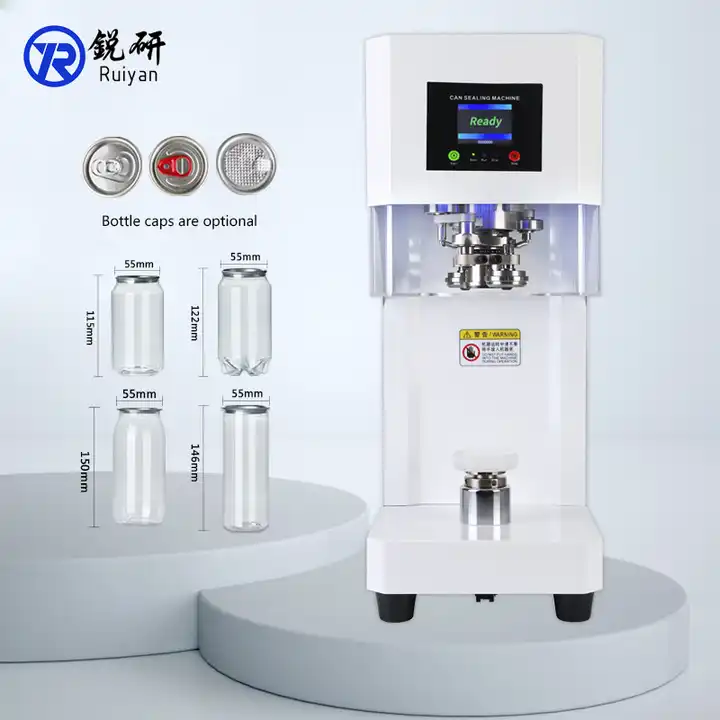 Cansealer 缶シーリングマシンRY-FGJ-100D 2021年製 RY-FGJ-100D Can Sealing Machine - 30pcs/min Speed & Easy Op