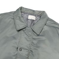 Blouson bomber homme kaki léger matelassé à col convertible, boutons-pression, poignets et ourlet côtelés, vêtement d'extérieur décontracté et utilitaire