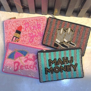 Mini porte-monnaie perlé élégant, pochette décorative pour femme, sac de rangement tendance pour pièces de monnaie, espèces, cartes, baume à lèvres, écouteurs, bijoux - Product Image 4