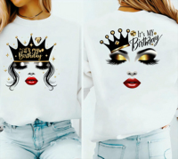 Transfert DTF en gros, logo personnalisé pour fille, matériau PET, designs de t-shirts, impression par transfert thermique facile à presser, plastisol, autocollant DTF