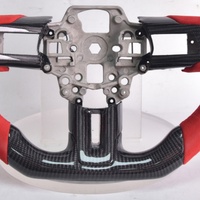 Volant en cuir suédé en fibre de carbone véritable pour Ford Mustang S550 GT Premium Fastback Mach 1 Shelby 350 R 500 2015-2023 - Amélioration