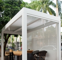Pergola motorisée en aluminium à lames orientables 6x3m, toit rétractable, imperméable, écologique, revêtement en poudre, couverture de patio, vente chaude