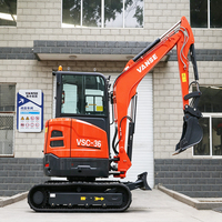 Mini Excavadora con Motor Kubota, Cuerpo Ligero, Fácil Transporte, Excavadora para Renovación Urbana y Construcción