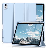 Beauté couleur unie couverture de haute qualité avec étui pour tablette porte-crayon droit pour ipad mini6 8.3 pouces
