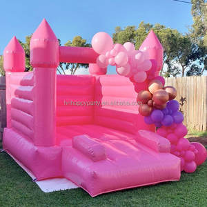 نطاط صغير الحجم باللون الوردي الساخن, قلعة قفز ، لحفلات الزفاف ، قابلة للنفخ ، تأجير الحفلات - Product Image 1