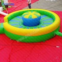 Tapis de rodéo gonflable commercial, arène de combat de taureaux gonflable pour carnaval et team building pour adultes