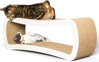 Griffoir pour chat en carton géant, griffoir incurvé pour chat, meuble de repos et d'exercice pour chat d'intérieur