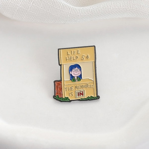 Hot American Newspaper Comic <strong>Strip</strong> Metal Brooch Creative Anime Comics Peripheral Series Accessories Badge Soft <strong>Enamel</strong> Lapel Pin - Product Image 3