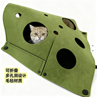 Tunnel pliable en feutre polyester pour chat, lit interactif DIY, tapis de jeu, jouet d'entraînement pour animaux de compagnie d'intérieur, pour chats et chatons, pour le jeu quotidien