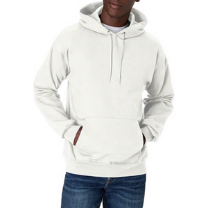 <b>White</b> French Terry 100% Cotton Winter <b>Hoodie</b> Pullover <b>Men</b> Hooded with Pocket Digital Printing Quick Dry Custom Logo - Product Image 1