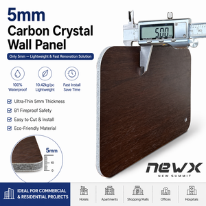 Panneaux et Plaques Murales en PVC sur Mesure, Panneau Mural en Fibre <span class=keywords><strong>de</strong></span> Charbon <span class=keywords><strong>de</strong></span> Bambou <span class=keywords><strong>de</strong></span> 5 mm pour Fond <span class=keywords><strong>de</strong></span> Télévision, Idéal pour les Intérieurs Commerciaux - Product Image 2