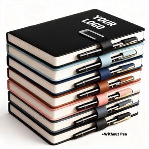 Hot Sale Customizable A5 <b>Notebook</b> PU Leather Journal Thread Sewing Promotional Gift for School <b>Diary</b> - Product Image 1