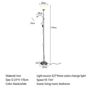 Nordique moderne luxe LED support lumière fer corps <span class=keywords><strong>lampadaire</strong></span> avec trépied Vertical debout coin pour salon décor - Product Image 5