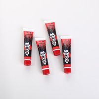 24Pcs Faux Tube de Sang 28Ml Halloween Déguisement Horreur Vampire Zombie Maquillage Blessure Théâtrale Cicatrice Modélisation pour Visage Corps Peinture