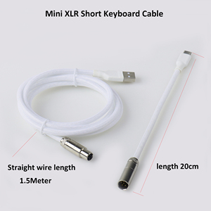 Mini Xlr Aviator Loại C Để USB Ngắn Cáp USB C 15Cm Đồng Lá Chắn USB C 5Pin Xlr Bàn Phím Cáp - Product Image 6