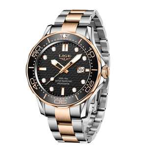 Reloj LIGE LG8936 de Fábrica con Logotipo Personalizado OEM, Correa de Acero Giratoria, Reloj Deportivo de Cuarzo Resistente al Agua para Hombre - Product Image 6