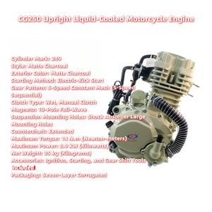 Motor de Motocicleta HX250 Refrigerado por Líquido, Motor para Triciclo - Product Image 2