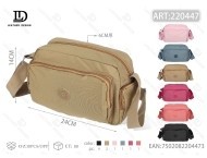 Women's Washed Fabric <b>Shoulder</b> Bag Solid Color Single <b>Strap</b> Zip Closure Daily Use - Product Image 1