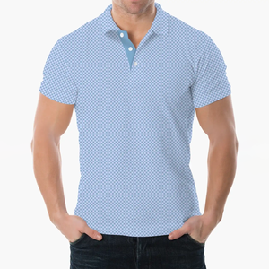 Polo de Golf Elástico de Alta Calidad para Hombre, Personalizado, Manga Corta, Impresión Digital de Alto Rendimiento, Nuevo Diseño, EE. UU. - Product Image 1