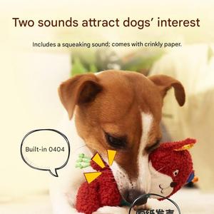 GiGwi es un juguete de peluche de zorro divertido para cachorros que emite sonidos y es lo suficientemente resistente como para que los muerdan. Elefante, Mono - Product Image 4