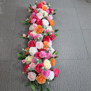 Decorazioni per Matrimoni Ghirlande Floreali Ornamenti per Eventi Palcoscenico Fiori Artificiali Runner <span class=keywords><strong>di</strong></span> <span class=keywords><strong>Rose</strong></span> Rosse per Sfondo Vendita all'Ingrosso - Product Image 4