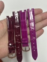 Bracelet de montre tendance sans couture en cuir de veau Epsom tanné végétal, 14 mm, plusieurs couleurs disponibles, avec boucle ardillon, design exclusif
