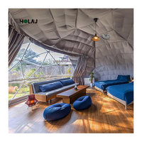 Tente Dôme de Luxe Moderne Holaj pour Station de Montagne, 8-10 Personnes, Tissu PVC, Cadre en Acier Q235, 6m, Quatre Saisons, Résistante à la Neige, 1500-2000mm