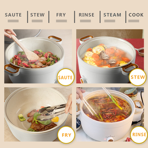 4 Liter High Quality <strong>Electric</strong> Skillets Non-stick Multi-Functional Cooker <strong>Electric</strong> Pot Hot Pot <strong>Cooking</strong> <strong>Pan</strong> With Steamer - Product Image 6