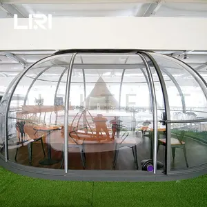 Tienda de campaña de policarbonato transparente para exteriores, cúpula de cristal Stargazing, para cafetería y tienda