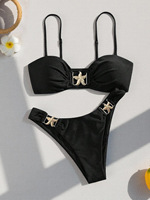 Ensemble bikini deux pièces taille haute pour femme, grande taille, personnalisé OEM/ODM, pour la plage et l'été - Maillot de bain gainant effet ventre plat