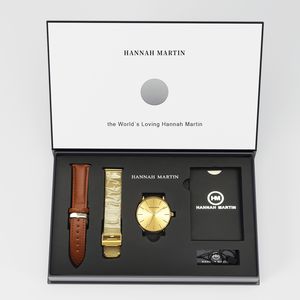 Montre Hannah Martin, fabrication haut de gamme, bracelet en acier inoxydable, étanche, montre-bracelet pour femme, minimaliste, quartz, coffret cadeau pour femme - Product Image 2