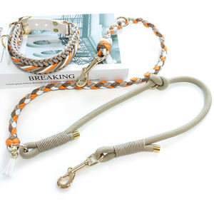 Venta al por mayor de lujo perro collar Correa conjunto Extra ancho doble Paracord con cómodo mango Guero manos libres para perros - Product Image 3