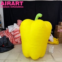 Événement promotionnel des légumes : Piments jaunes gonflables
