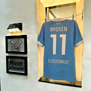 Maglia da Calcio Iconica Blu Cielo Traspirante ad Asciugatura Rapida per Uomo e Donna, Colletto e Polsini Bianchi, Stampa Personalizzata, Maniche Corte, Design Baia di Napoli - Product Image 1