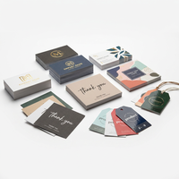 Tarjeta de agradecimiento personalizada con bloques de color y papel dorado, tarjeta de notas de negocios, tarjeta de papelería de agradecimiento para regalo a clientes.