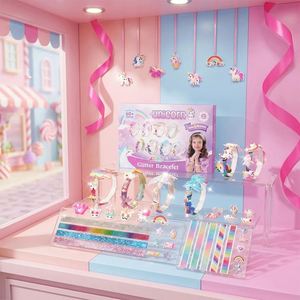 Make Your Own Hair Kit Kids Fashion <b>Headbands</b> Clips Stars Hearts Gems Stickers Creative Craft Gift Box Supplier - Product Image 5