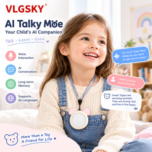 Juguete interactivo con IA en forma de animal de dibujos animados, dispositivo de escritorio con pantalla táctil y función de iluminación para niños - Product Image 5