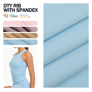 Venta Directa de Fábrica, Tela Texturizada de Punto 2X2 1X1 con Spandex y Lycra para Confección de Vestidos - Product Image 1