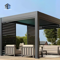 Gazebo extérieur mural étanche pour jardin Pergola bioclimatique nouvelle conception économique en aluminium sur mesure étanche