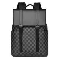 Sac à dos d'ordinateur portable 15,6 pouces imperméable en PU fin, tendance, pour l'école, les loisirs, les voyages, avec logo personnalisé, grande capacité, pour affaires